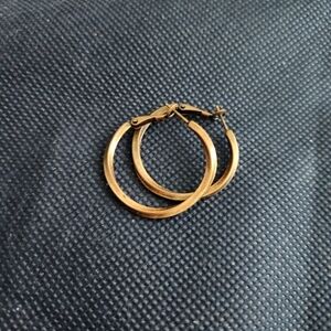 New Cookie Lee Twisted Copper Hoop Earrings